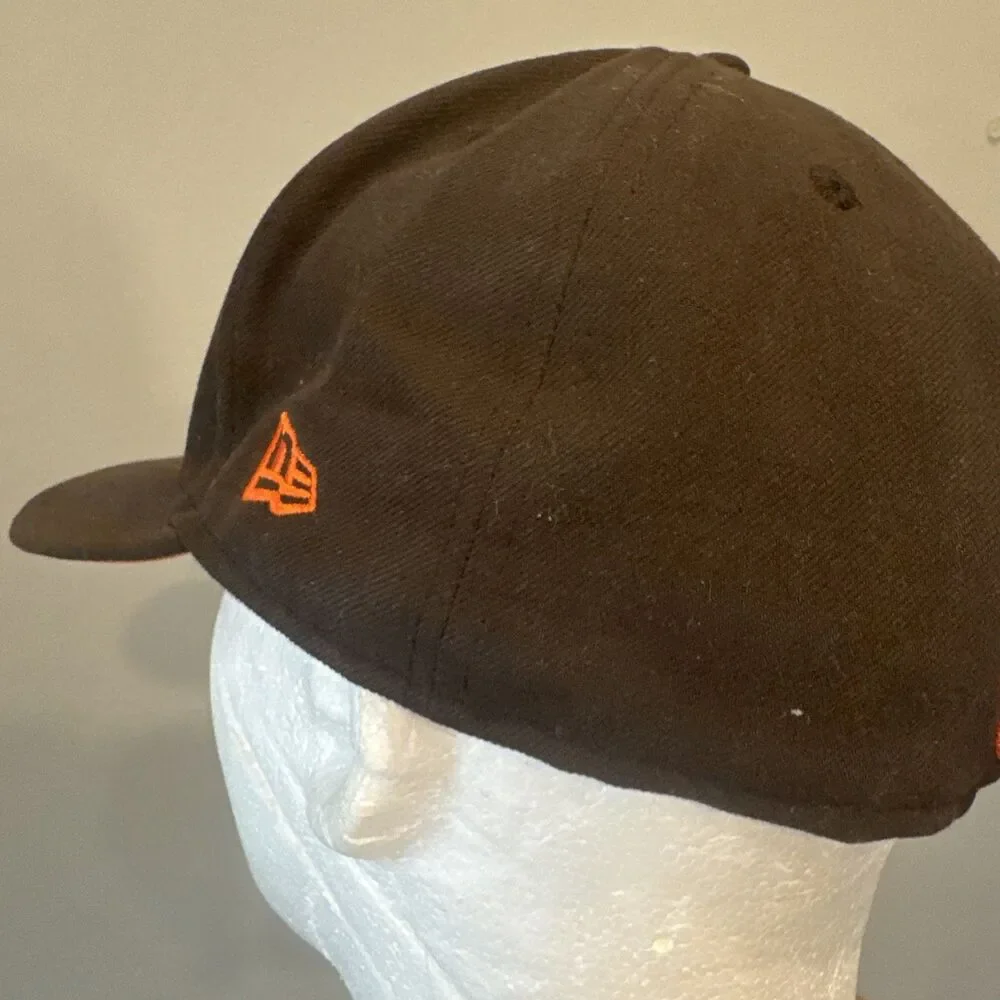 Cleveland Browns New Era 59FIFTY Fitted Hat Size 7 1/8 NFL Brown Orange
